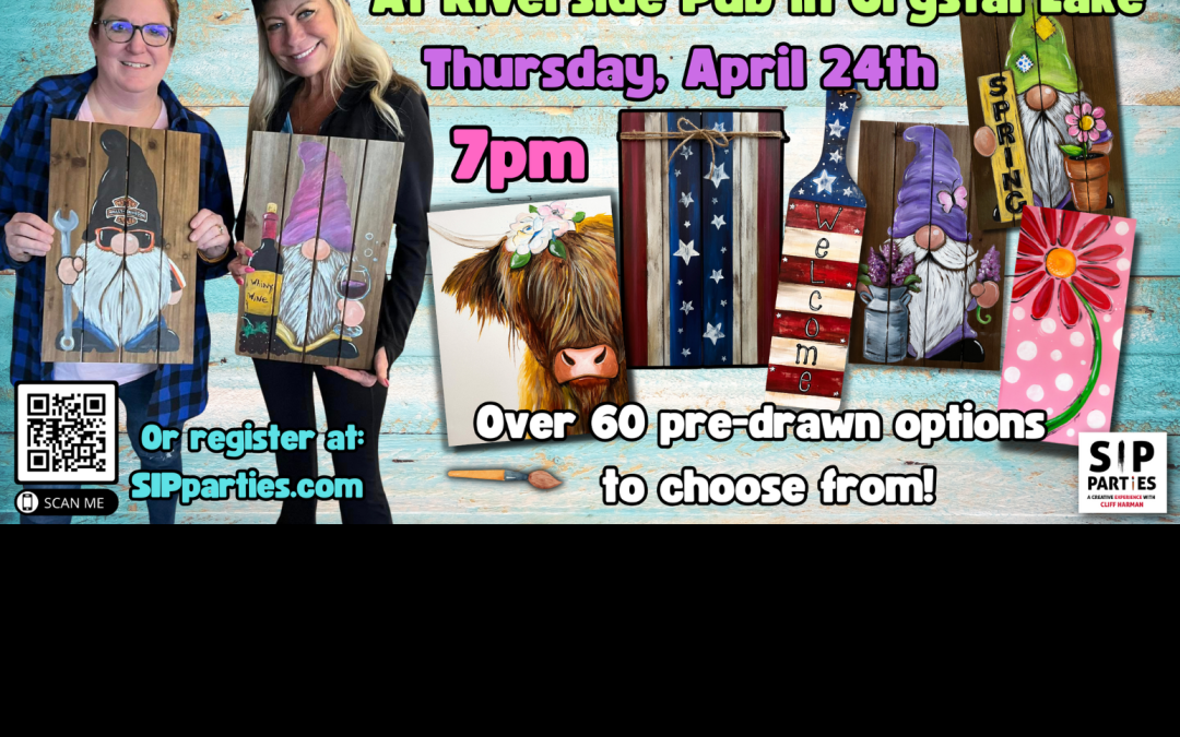 Protected: Pre-Drawn SIP & Paint Experience! Riverside Pub.  Thursday, April 24th  7PM