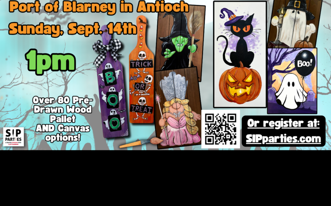 Pre-Drawn SIP & Paint experience at The Port of Blarney   Sun, Sept. 14th