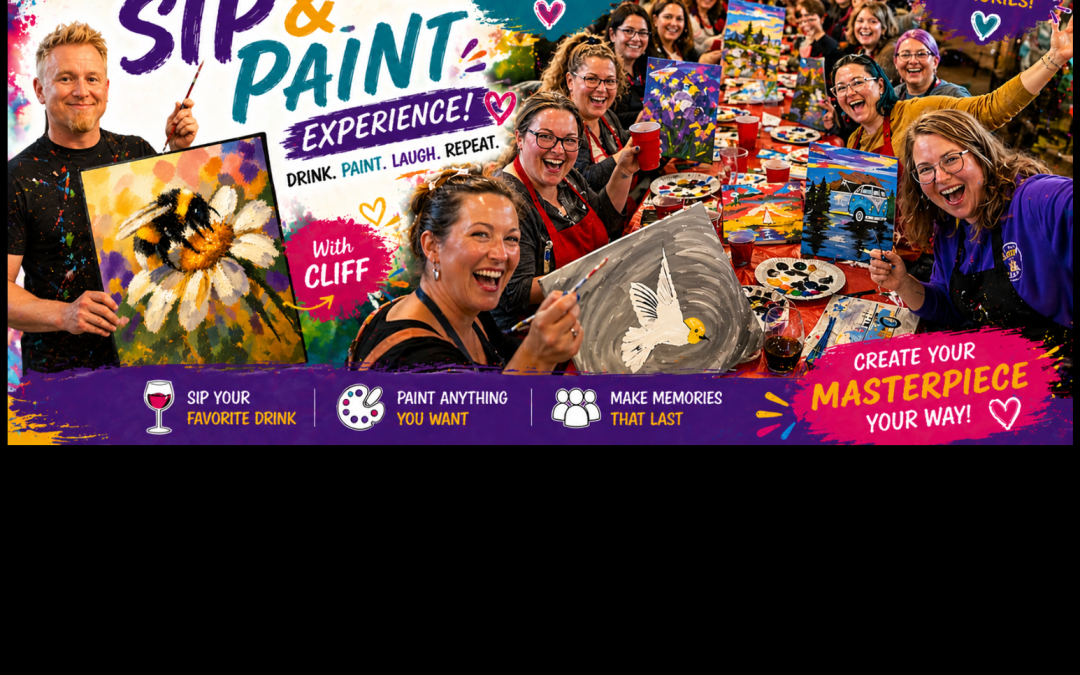 Pre-Drawn SIP & Paint Experience! Heroes West in Joliet, Tues, May 26th  6:30PM