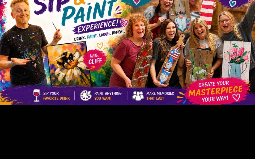 Pre-Drawn SIP & Paint Experience! Riverside Pub in Crystal Lake, Thurs, May 28th  6:30PM