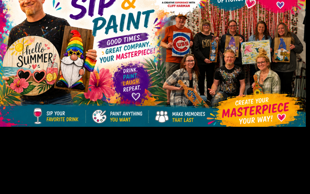 Pre-Drawn SIP & Paint Experience at Eastside Cafe | 80+ Designs Including Paint Your Pet 6/17/26
