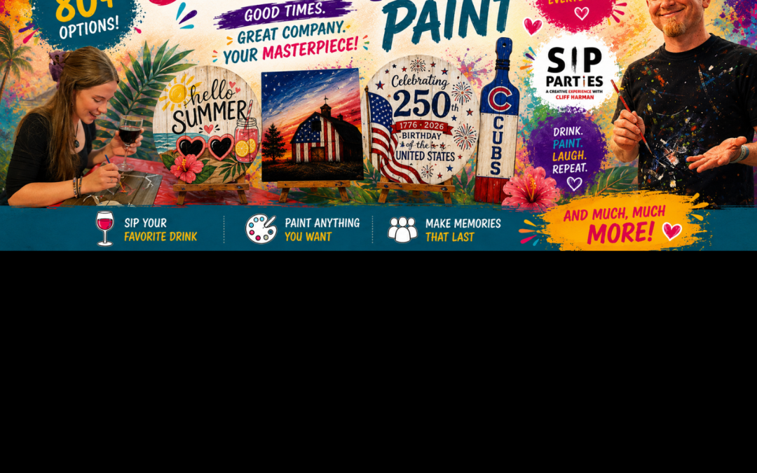 Pre-Drawn SIP & Paint Experience at The Chicago Loop | 80+ Designs Including Paint Your Pet 6/11/26