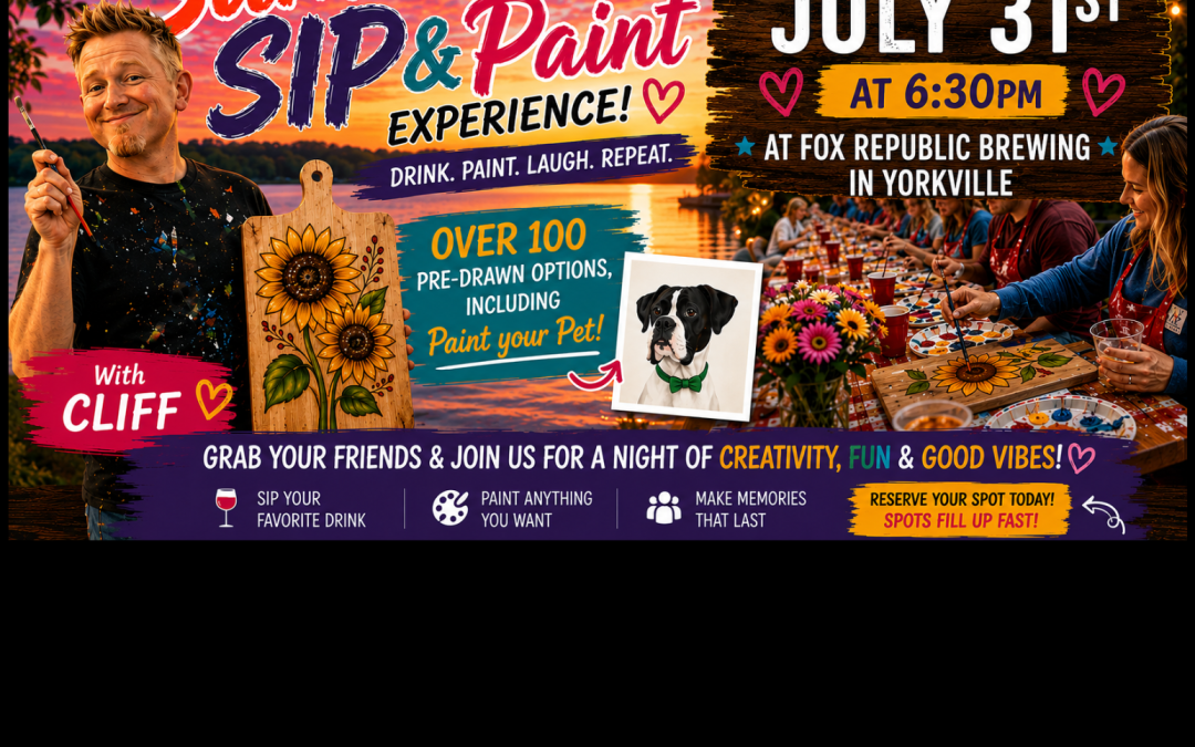 Pre-Drawn SIP & Paint Experience at Fox Republic Brewing Co. | 100+ Designs | July 31st | 6:30pm