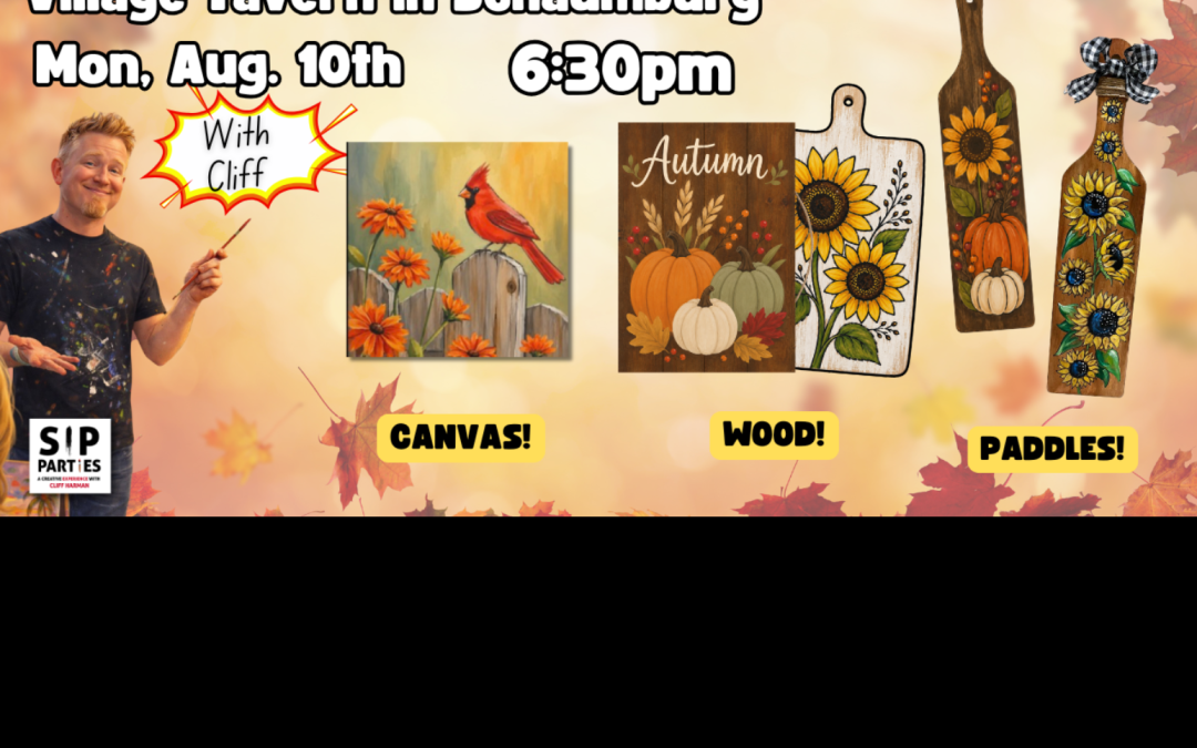 Pre-Drawn Private Paint Experience at Village Tavern| August 10th | 6:30pm PAYMENT LINK