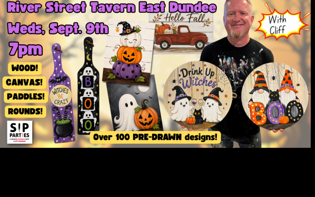 Pre-Drawn SIP & Paint Experience at River Street Tavern | 100+ Designs | Sept. 9th | 7pm