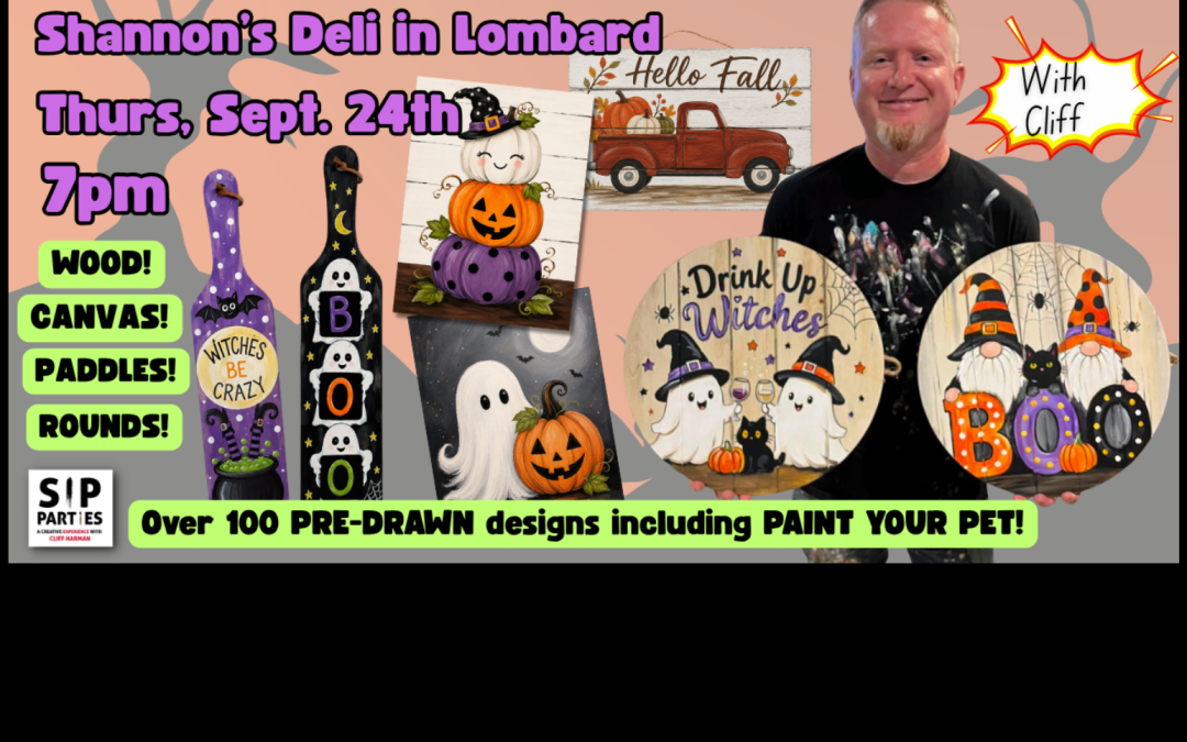 Pre-Drawn SIP & Paint Experience at Rosie O’Hare’s | 100+ Designs | Sept. 27th | 12pm