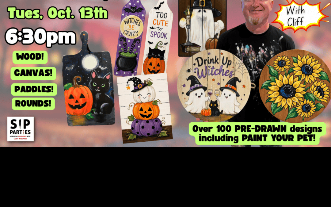 Pre-Drawn SIP & Paint Experience at Heroes West| 100+ Designs | Oct. 13th | 6:30pm