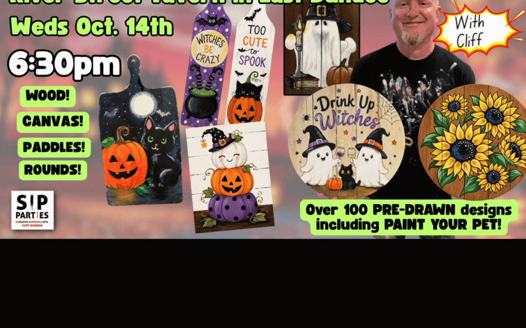 Pre-Drawn SIP & Paint Experience at River Street Tavern | 100+ Designs | Oct. 14th | 6:30pm